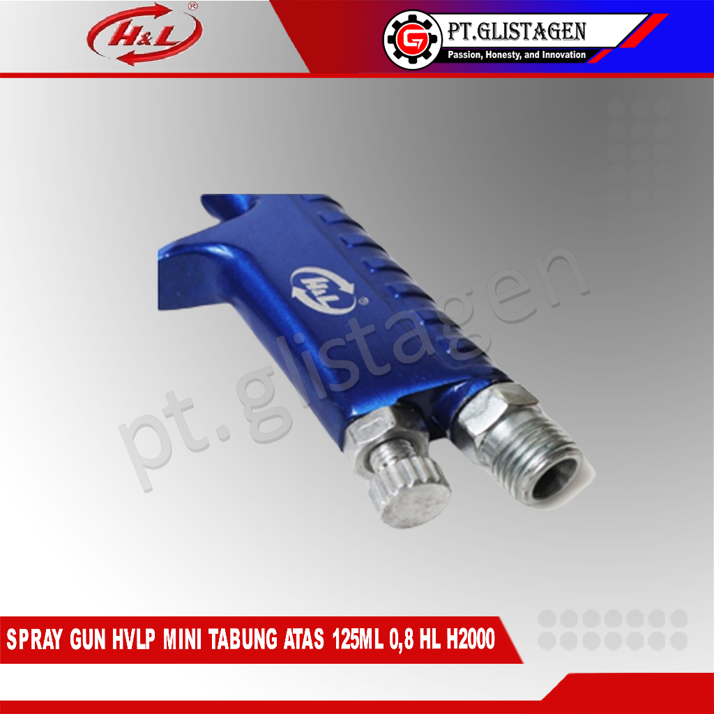 HL H2000 Spray Gun HVLP Mini Semprotan Angin Cat Tabung Atas 125ML 0,8