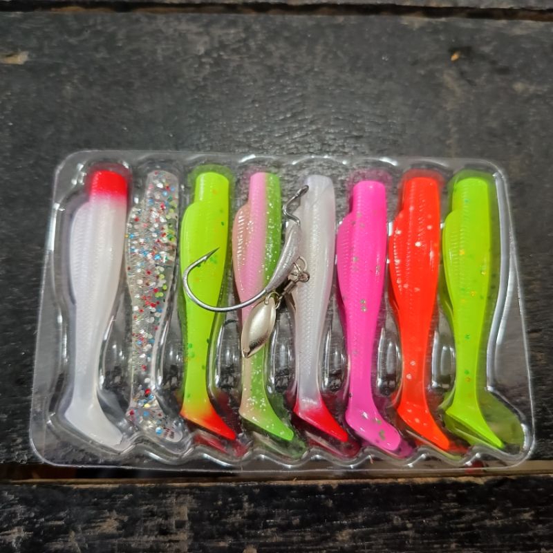 SOFT LURE 6CM ISI 8PCS I UMPAN CASTING IKAN GABUS DAN TOMAN