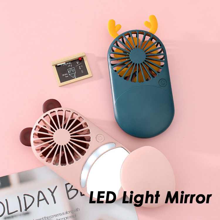 3-in-1 Mini Convenient Beauty Mirror Fan with Bracket USB Charging