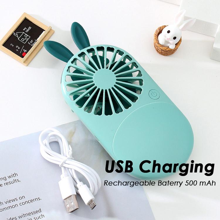 3-in-1 Mini Convenient Beauty Mirror Fan with Bracket USB Charging