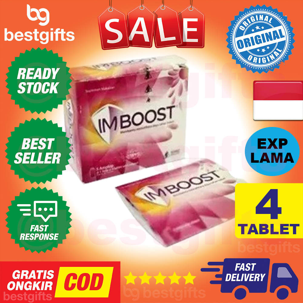 IMBOOST TABLET MULTIVITAMIN MULTI VITAMIN DAYA TAHAN TUBUH IMUN BOOSTER BOOST 1 STRIP ISI 4 TABLET