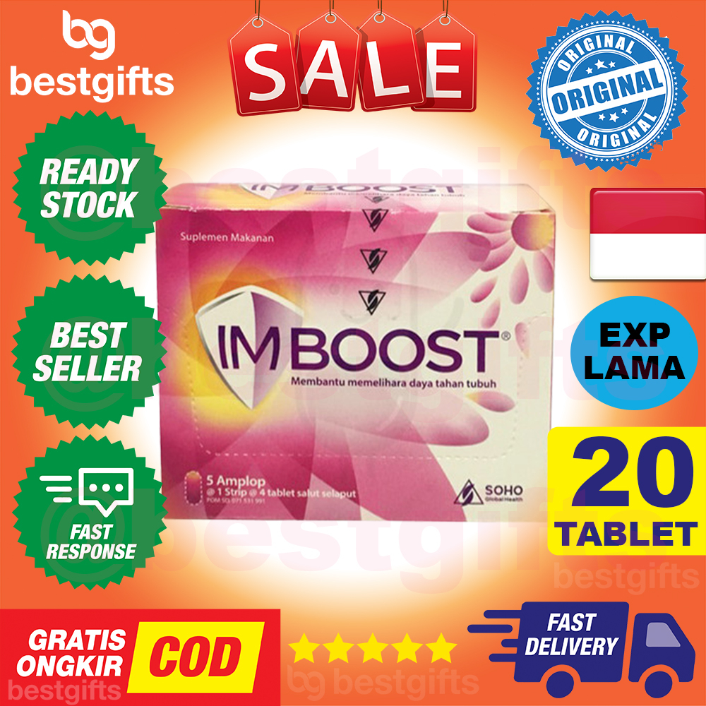 IMBOOST TABLET MULTIVITAMIN MULTI VITAMIN DAYA TAHAN TUBUH IMUN BOOSTER BOOST 1 STRIP ISI 4 TABLET