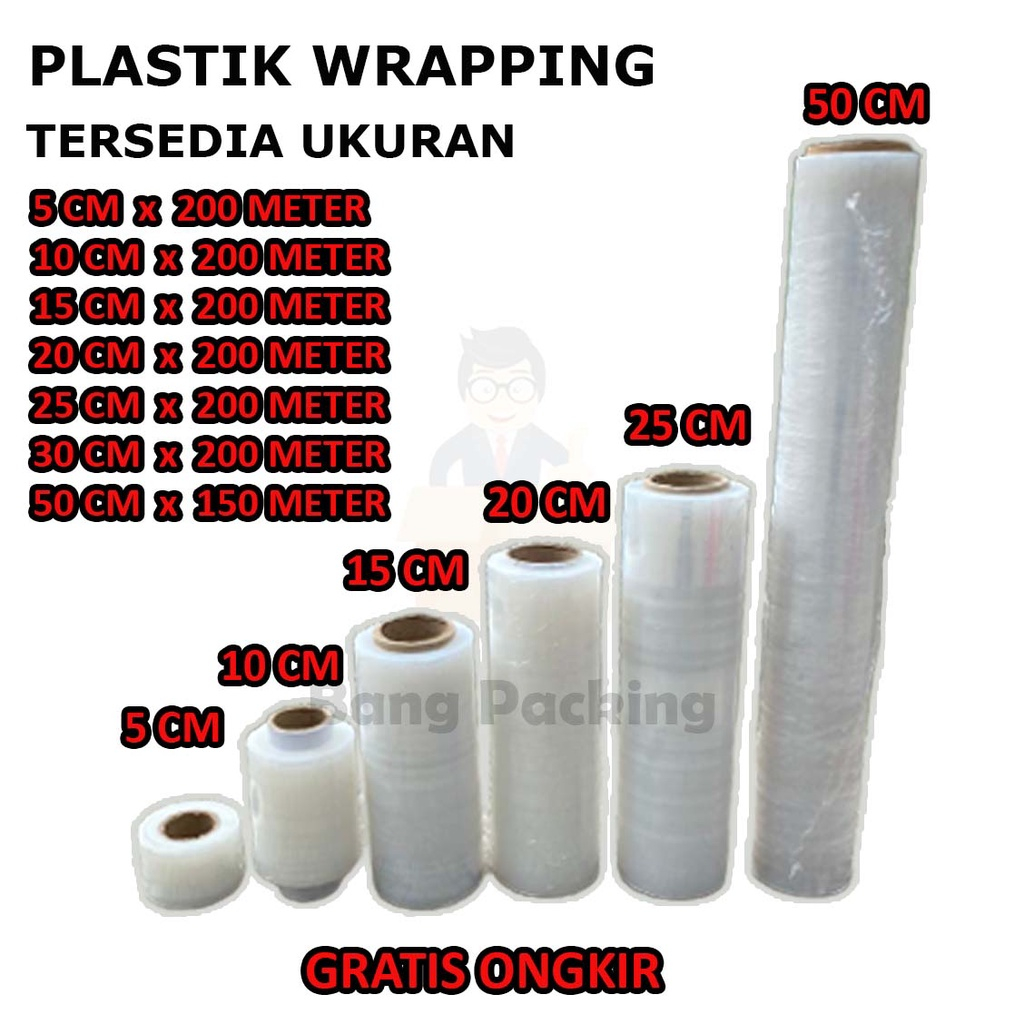 [JAGOPACK] Plastik wrapping 5cm/Wrapping 10cm/Wrapping 15cm/Wrapping 20cm/Wrapping 25cm/Wrapping
