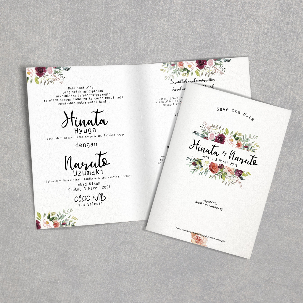 UNDANGAN PERNIKAHAN RUSTIC SIMPLE ASTETIC