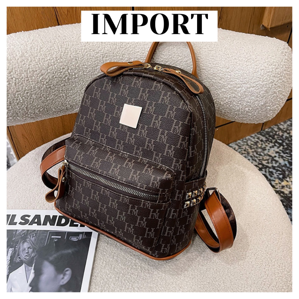 TAS RANSEL MINI WANITA IMPORT BATAM GENDONG TERBARU 2021 KULIT KANVAS PUNGGUNG CEWEK PEREMPUAN ORI B