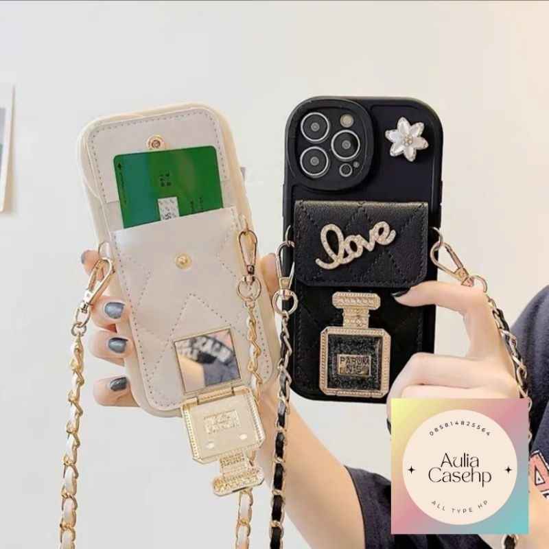 AC softcase sling bag tali rantai hitam all type hp