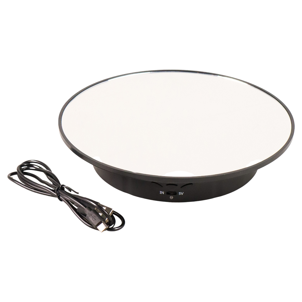 TaffSTUDIO Alas Putar Fotografi Mirror Rotating 360 Turntable 20cm - QM104712