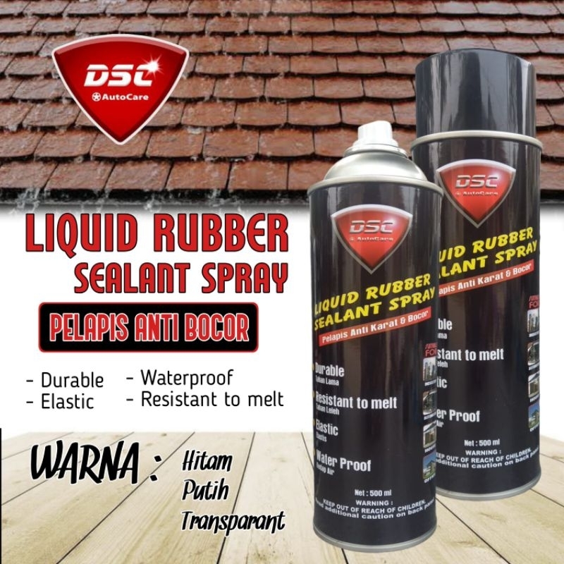 DSC Spray Waterproof pelapis anti bocor, anti karat, anti korosi, peredam mobil 500ml - Rubber sealant spray 500ml