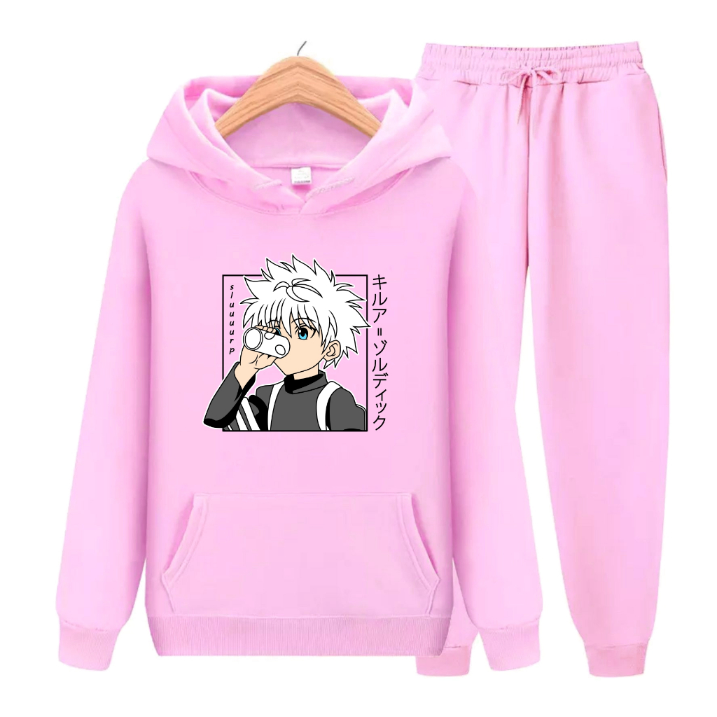 FenishaStore ANIME KILLUA X HUNTER Sweater Hoodie Atasan Dan Setelan Anak Usia 4-13Tahun Bisa Bayar Ditempat COD