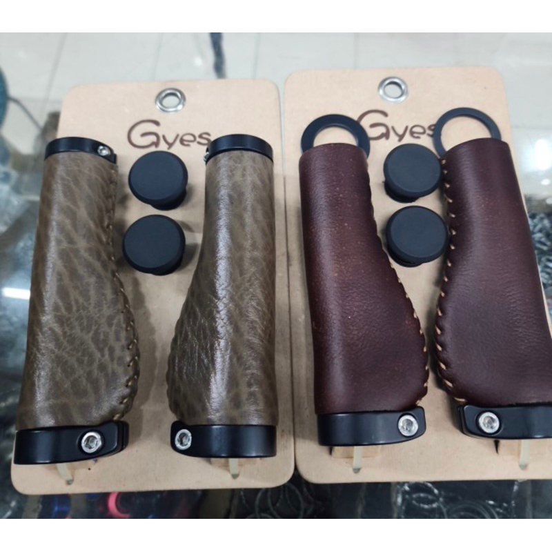 Gyes grip kulit leather grip Gyes  G 726 brown firemot black