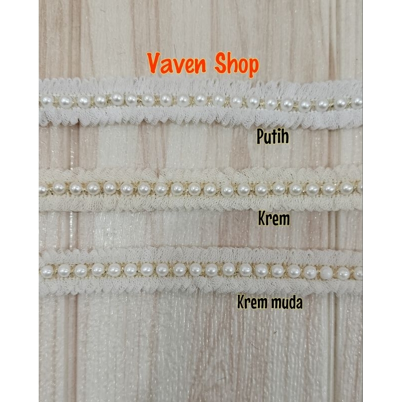 Renda Mutiara M4 per 1 yard