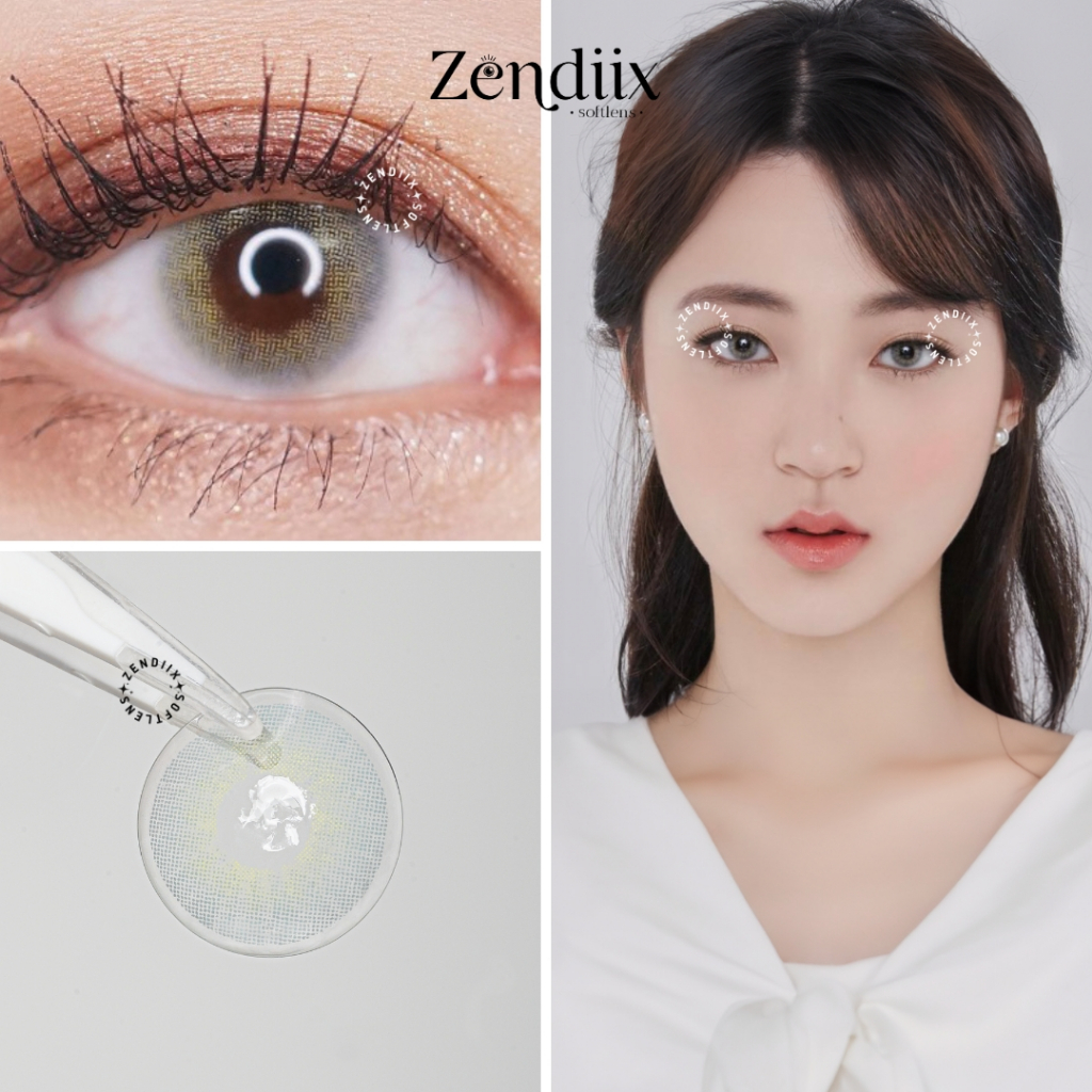 Softlens TRAPEZIUM Warna BELLA SMOKY Normal Minus