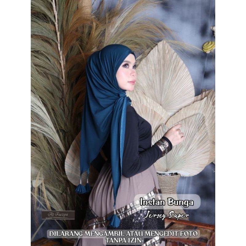 Jilbab Segitiga Instan bunga original Al Faezya