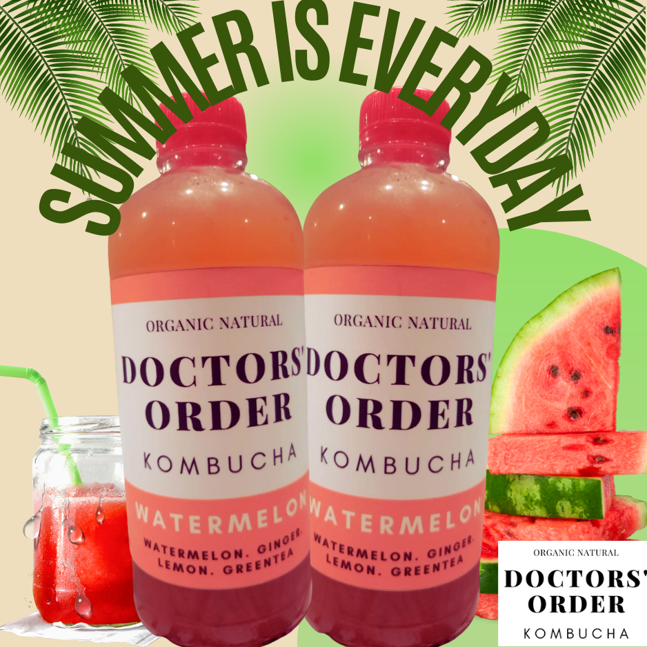 

Doctors' Order Kombucha (LIMITED PROMOTION): WATERMELON, GINGER, LEMON