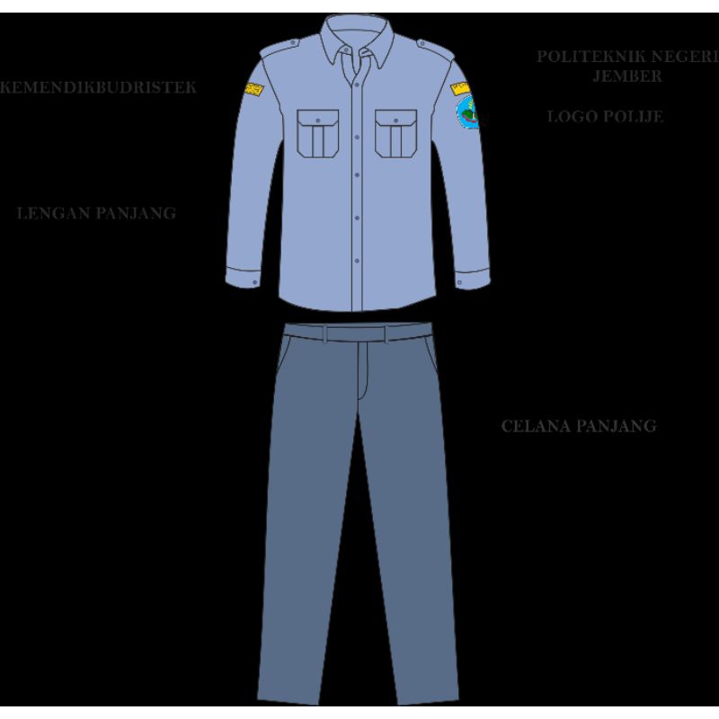 Kain Seragam Abu-Abu POLIJE