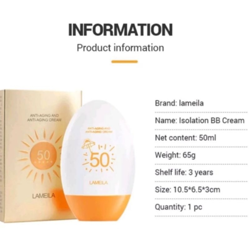 Lameila 3053 Sunblock Wajah dan Badan SPF 50 berkualitas