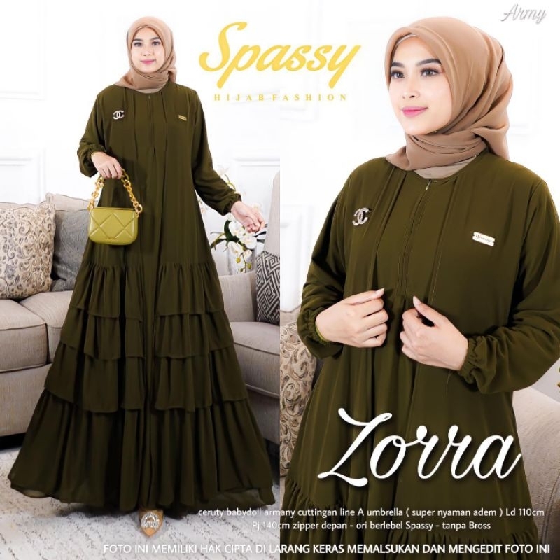 ZORRA DRESS CERUTY BABYDOLL BUSUI FRIENDLY/GAMIS POLOS PREMIUM FULL FURRING/DRESS MUSLIM ABAYA KEKINIAN/FAR MOSLEMSTORE