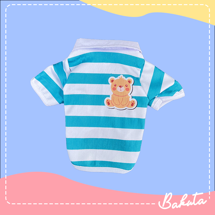 Baju Kucing Edisi Strip Bear Sleeve Baju Kucing Murah untuk Kucing dan anjing / Bisa Pilih Ukuran S-XXL / Baju Kucing Tangerang