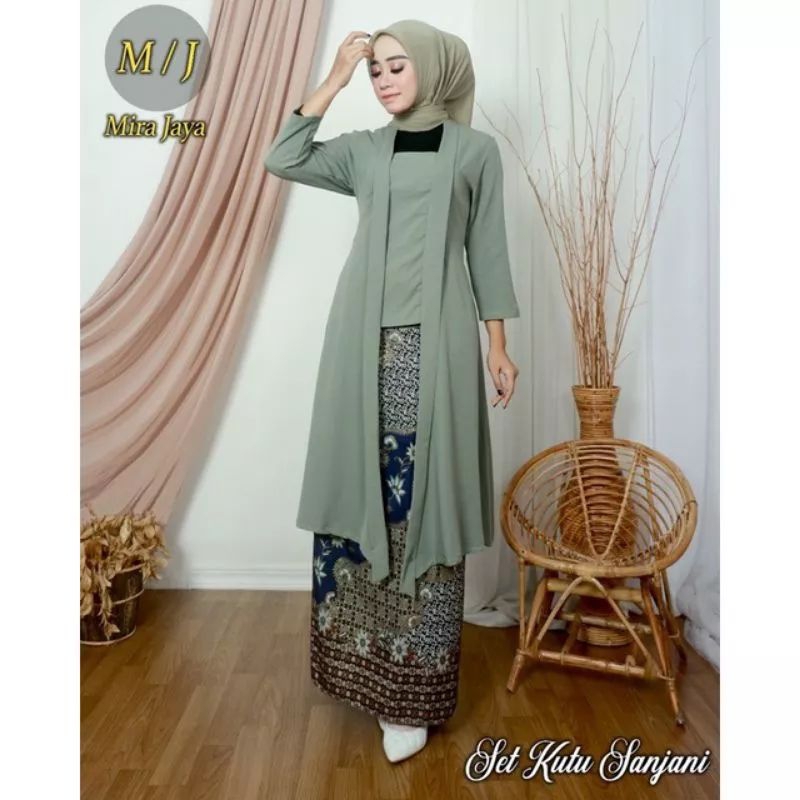 SETELAN KUTU BARU SANJANI // BAHAN KATUN YORIS PREMIUM // BAJU WISUDA // SERAGAMAN KELUARGA // BAJU PESTA // KEBAYA MODERN // By MIRAJAYA