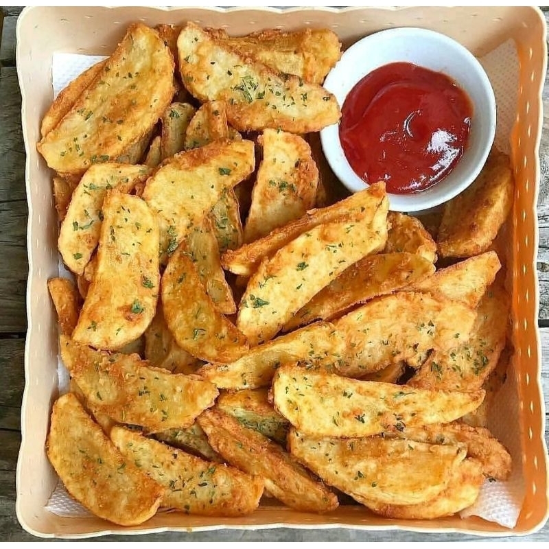 KERIPIK KENTANG WEDGES (KENTANG BULE) TOPLES 800ML