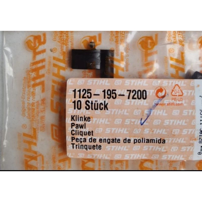 pawl platuk stihl asli ms382 ms250 ms180