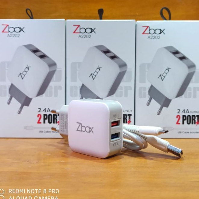 CHARGER ZBOX A2202 2.4A FAST CHARGING 2PORT USB = KABEL MICRO