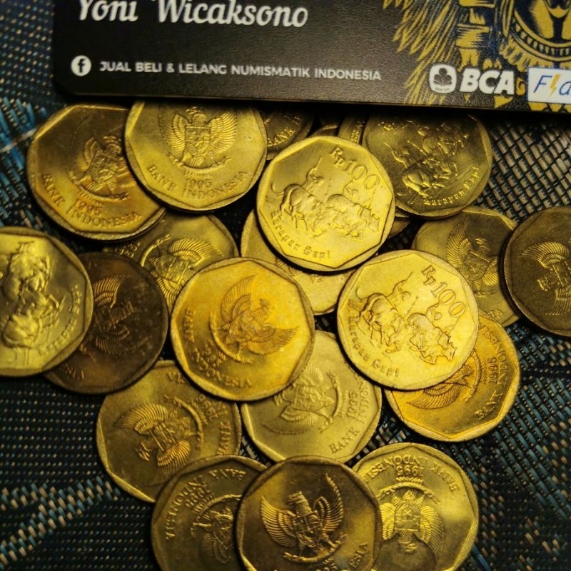 koin kuno 100 rupiah karapan sapi tahun 1995 GRESS baru