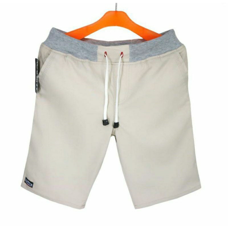 CELANA CHINOS PENDEK PRIA PINGGANG KARET RIP MELAR