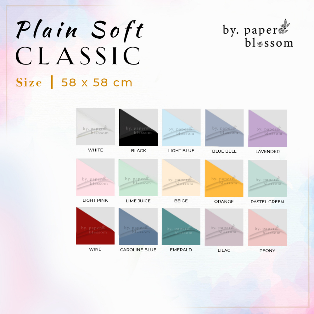 

Flower Wrapping Paper Plain Soft / Kertas Bunga / Bouquet Paper