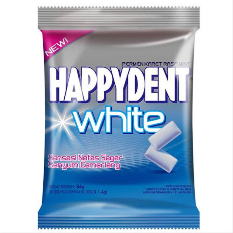 

Happydent White Chewing Gum 30’S Mint 70g