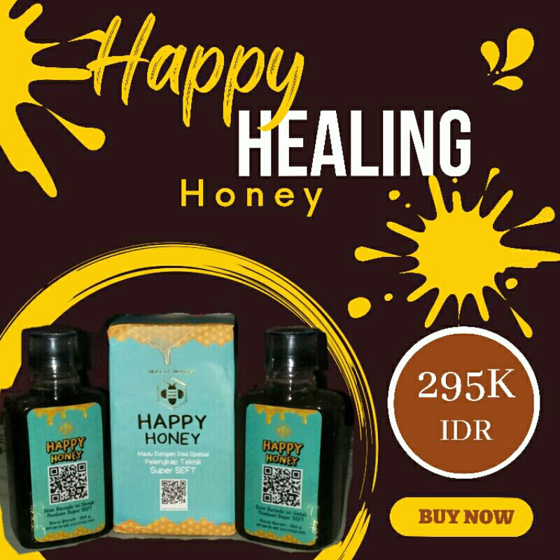 

Happy Healing Honey Madu Murni 1 Box isi 2 Botol 530gr