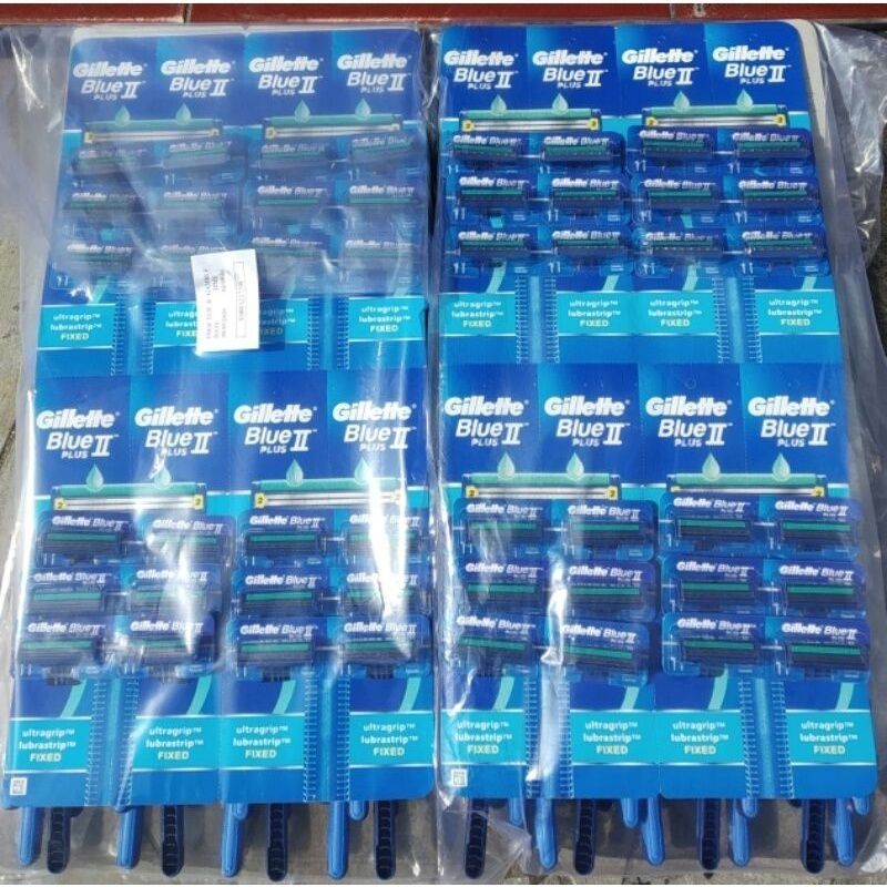 pisau cukur qillette blue II isi 6pcs,12pcs,24pcs