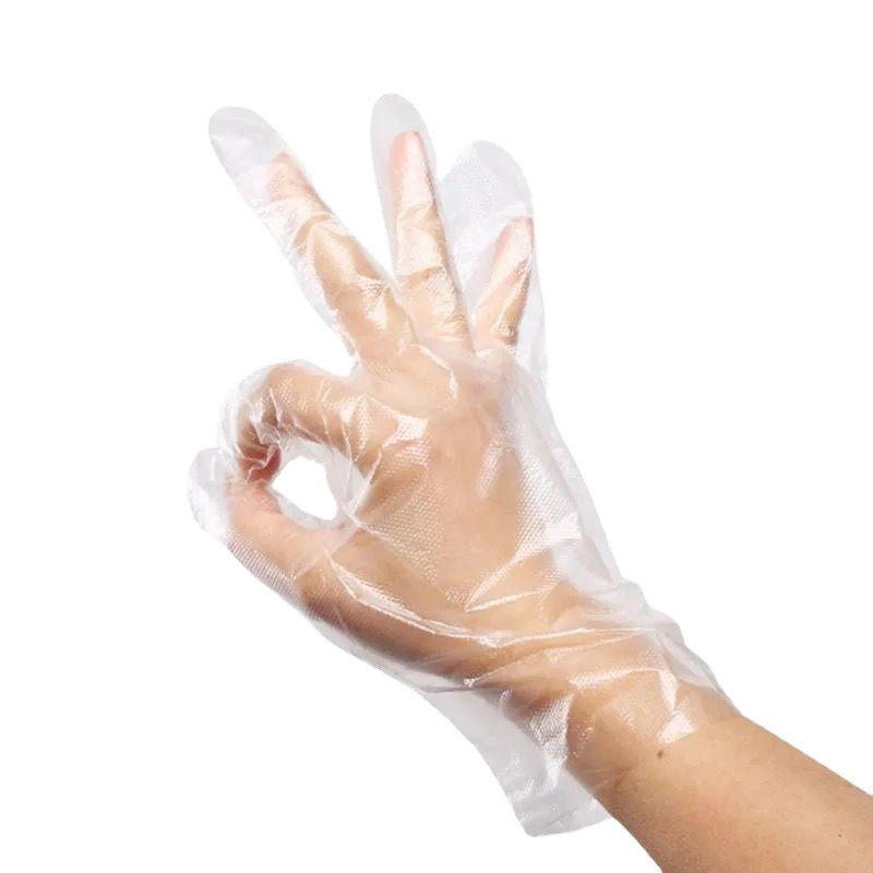 Sarung Tangan PLASTIK Glove ISI 100 Per 1 Pack Disposable Plastic Gloves Sekali Pakai Bening Polos Transparent