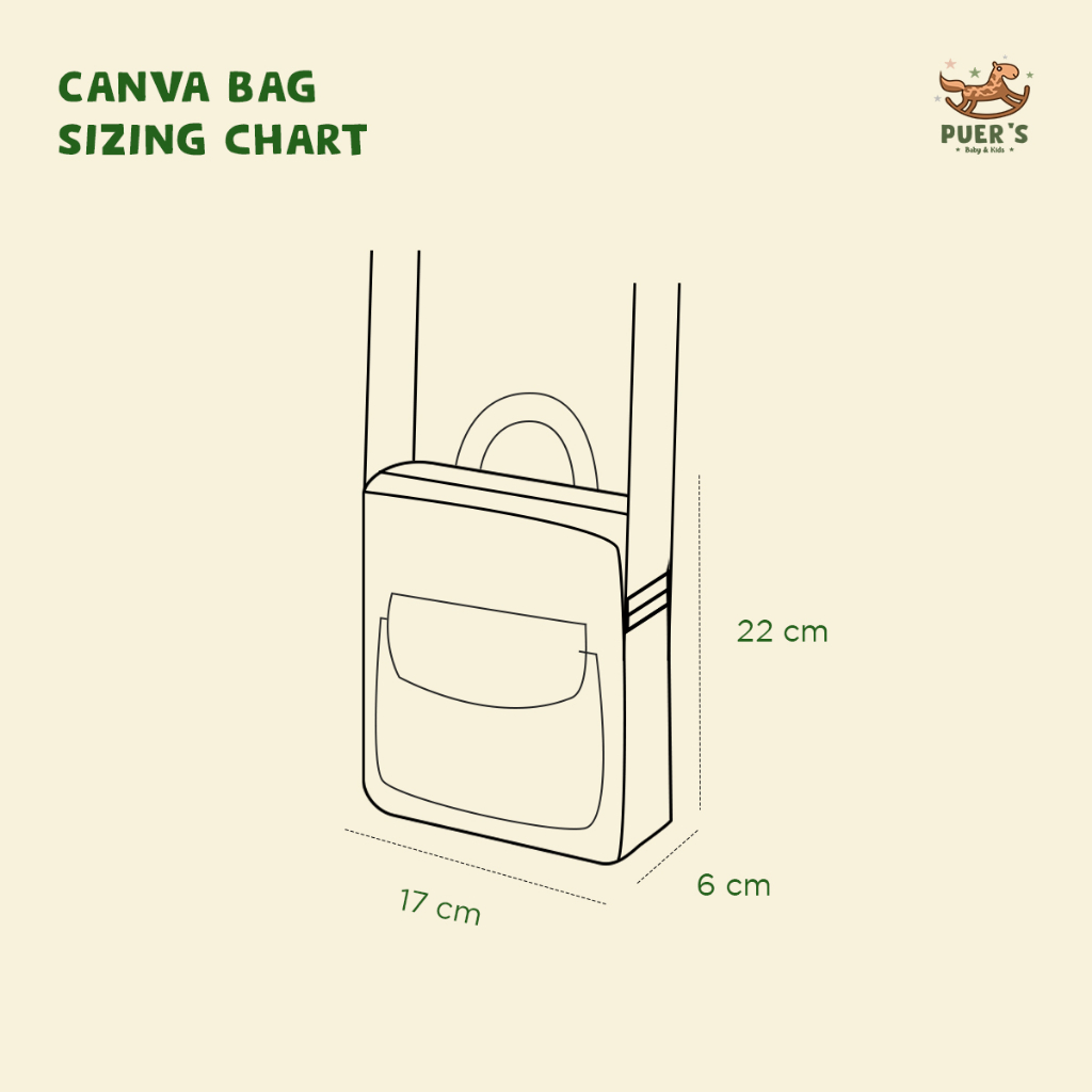 TAS ANAK / SLINGBAG ANAK / TAS SELEMPANG ANAK CANVA BAG PUER'S