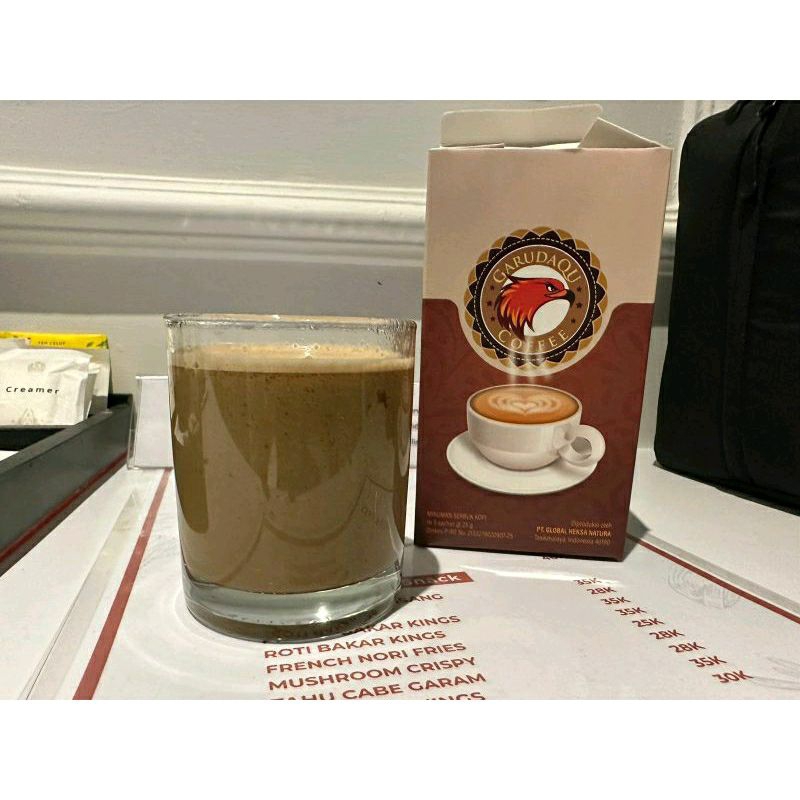 Kopi Herbal Gingseng Korea GARUDAQU COFFEE 1 Box Isi 5 Pcs Aman Buat Lambung