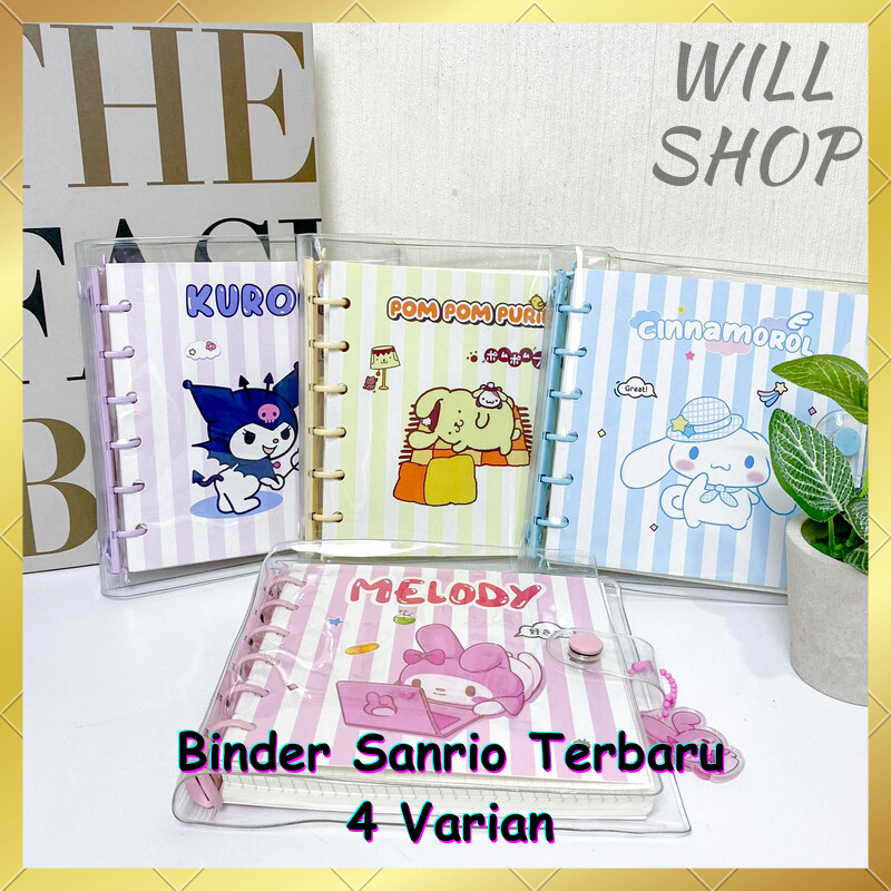 

BINDER SANRIO / BUKU SPIRAL SANRIO FULL GAMBAR DIARY CATATAN TERSEDIA 4 KARAKTER KUROMI CINAMONROLL MY MELODY DAN POMPOMPURIN WARNA BINDER BISA COD