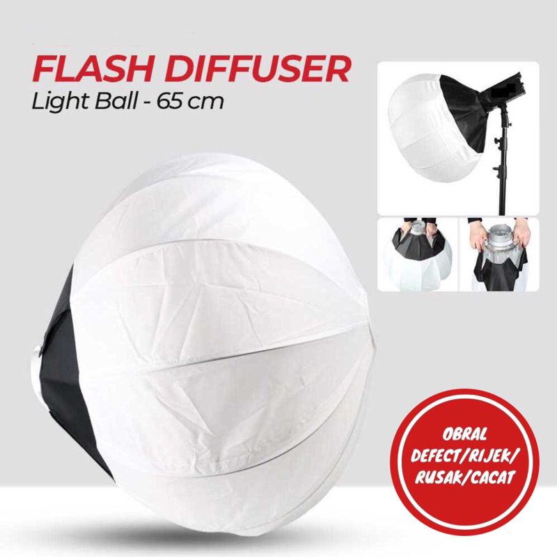 [OBRAL RIJEK] Flash Diffuser Softbox Studio Photography Light Ball 65 cm - 1355