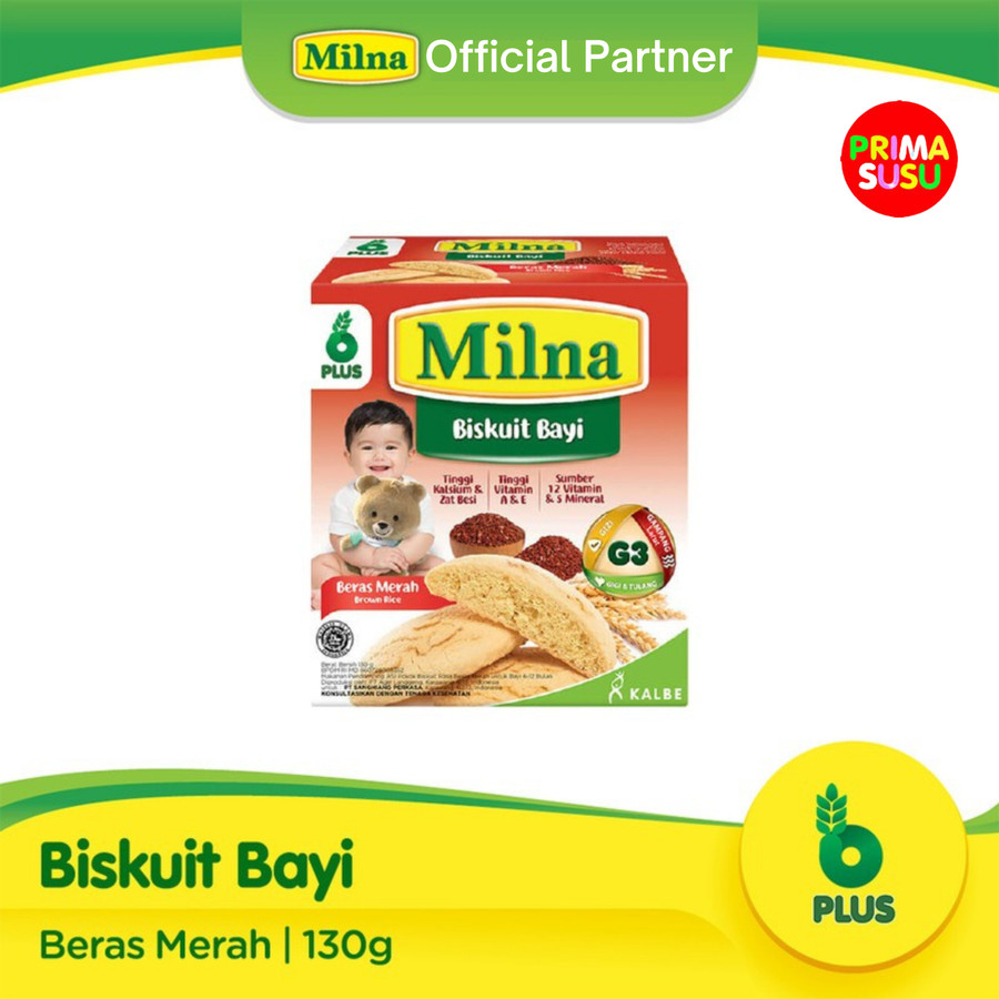 Milna Biskuit Bayi Beras Merah 6+ 130 GR