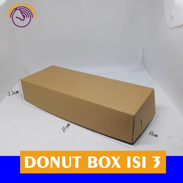 

Box Donat - Box Kue - Box Brownies - Donut Box - Kotak Dus Donat - Isi 3 Kraft