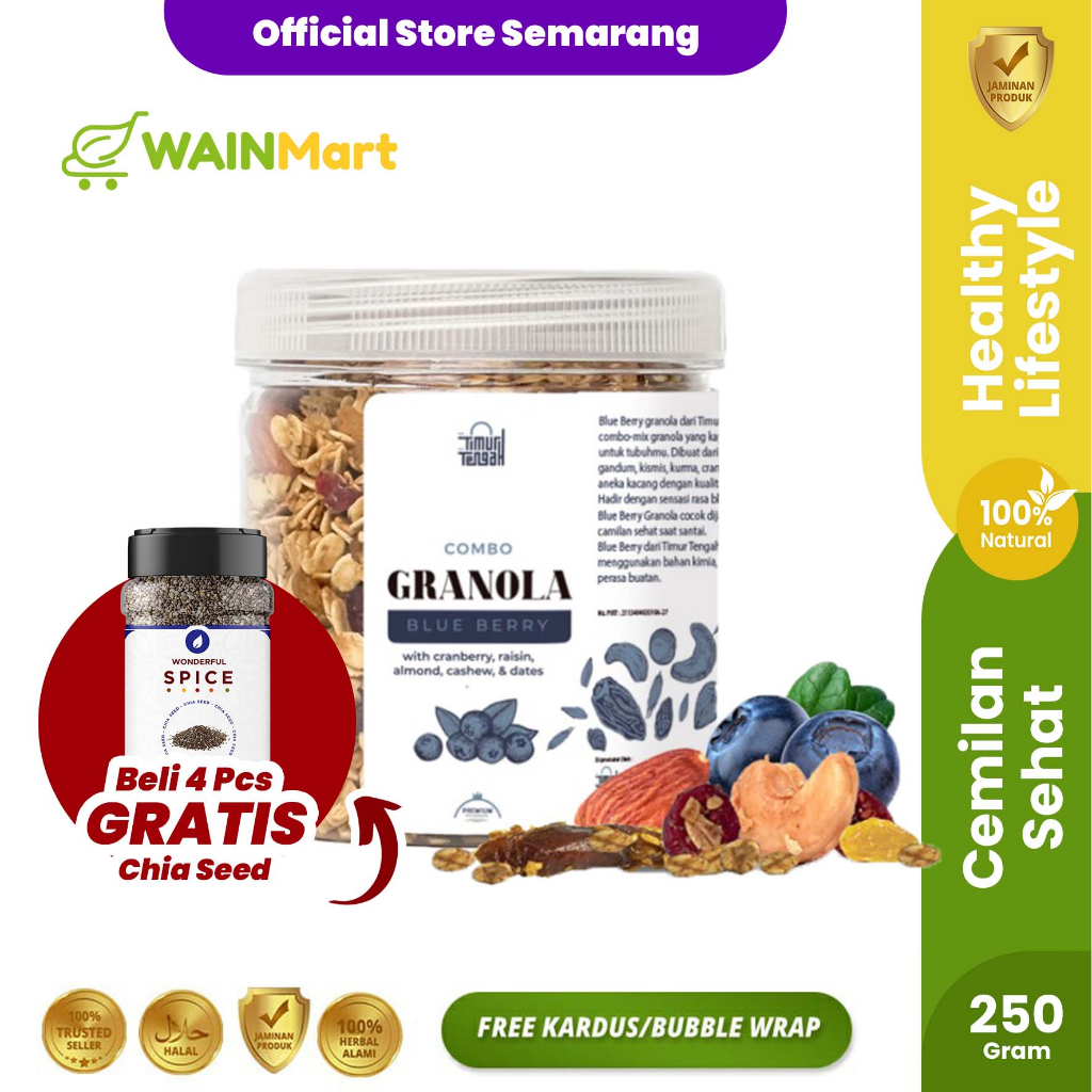 Granola Timur Tengah Sereal Sarapan Makanan Sehat High Quality Berbagai Varian Rasa Makanan Sehat High Quality