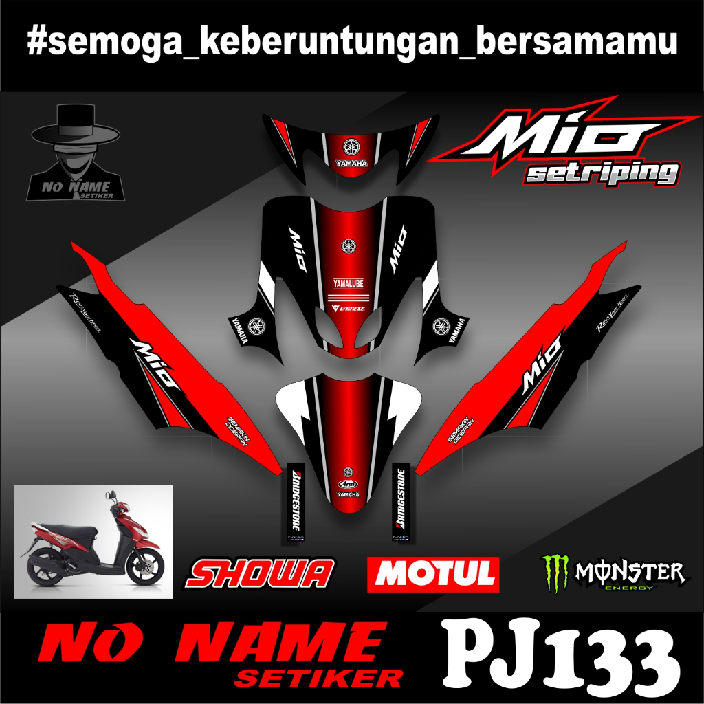 decal stiker mio sporty / smile full body (pj133) 2008 2009 2010 2012 2013 stiker decal sticker