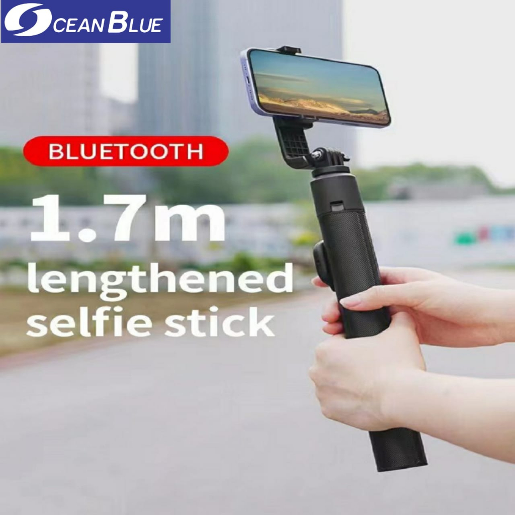 Ocean Blue OCN Y17S Y17 Tongsis Tripod Selfie Stick LED Remote Bluetooth 170Cm Tongkat Selfie Stick With Lampu HP Dudukan Penyangga Live