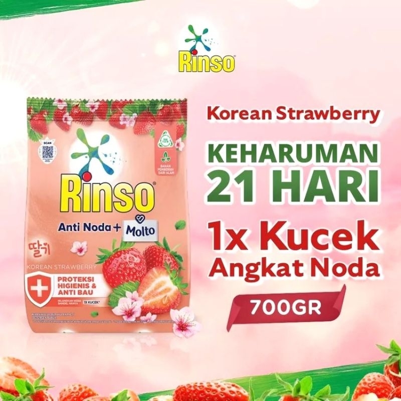 RINSO Molto Detergen Bubuk Korean Strawberry 700gr