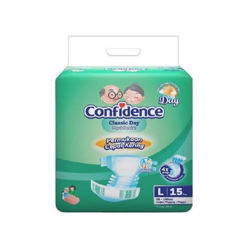 Confidence Popok Dewasa L  Isi 15pcs Classic Day Pampers Orang Tua
