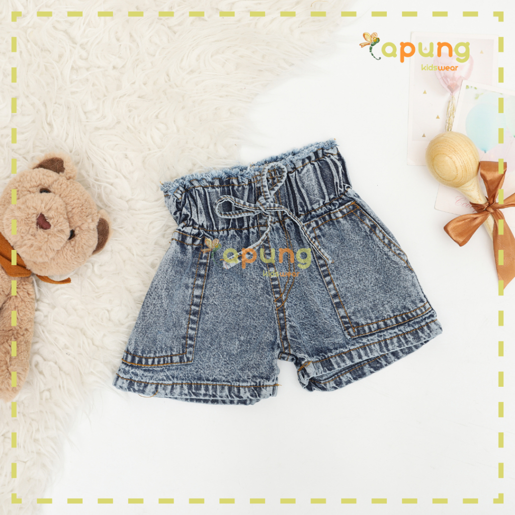 (Capung Kidswear) Hotpants Viona Jeans Anak Perempuan 1-6 Tahun