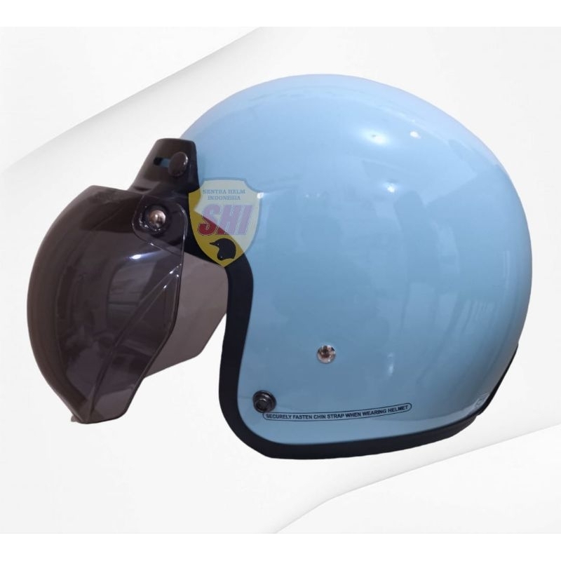 Helm Bogo Polos Pria Wanita