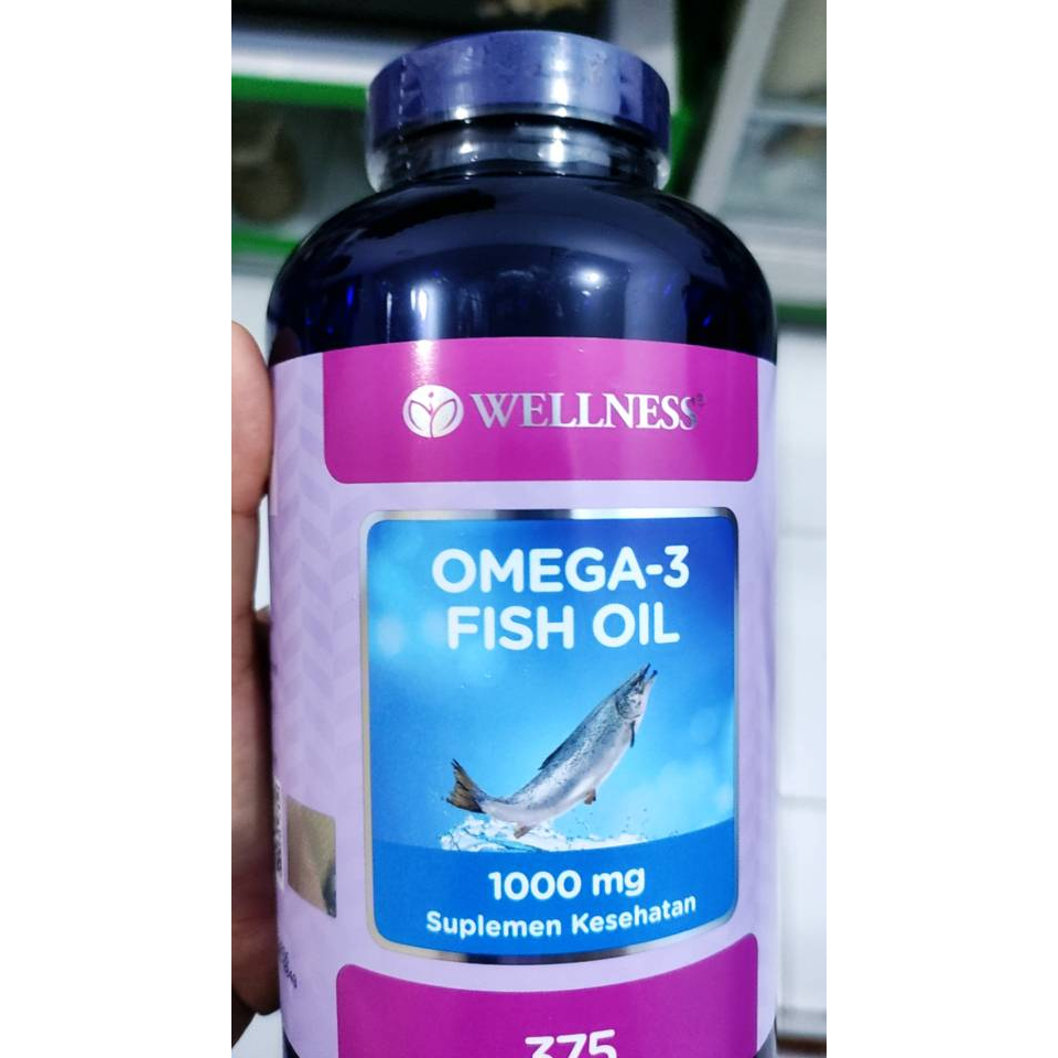 WELLNESS OMEGA 3 1000 MG FISH SALMON OIL 75/150/375  KAPSUL SOFTGELS