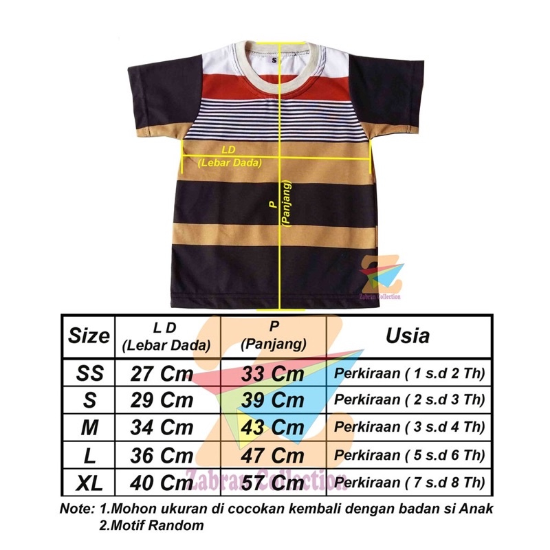 KAOS SALUR ANAK LAKI-LAKI KAOS ANAK USIA 1-8tahun