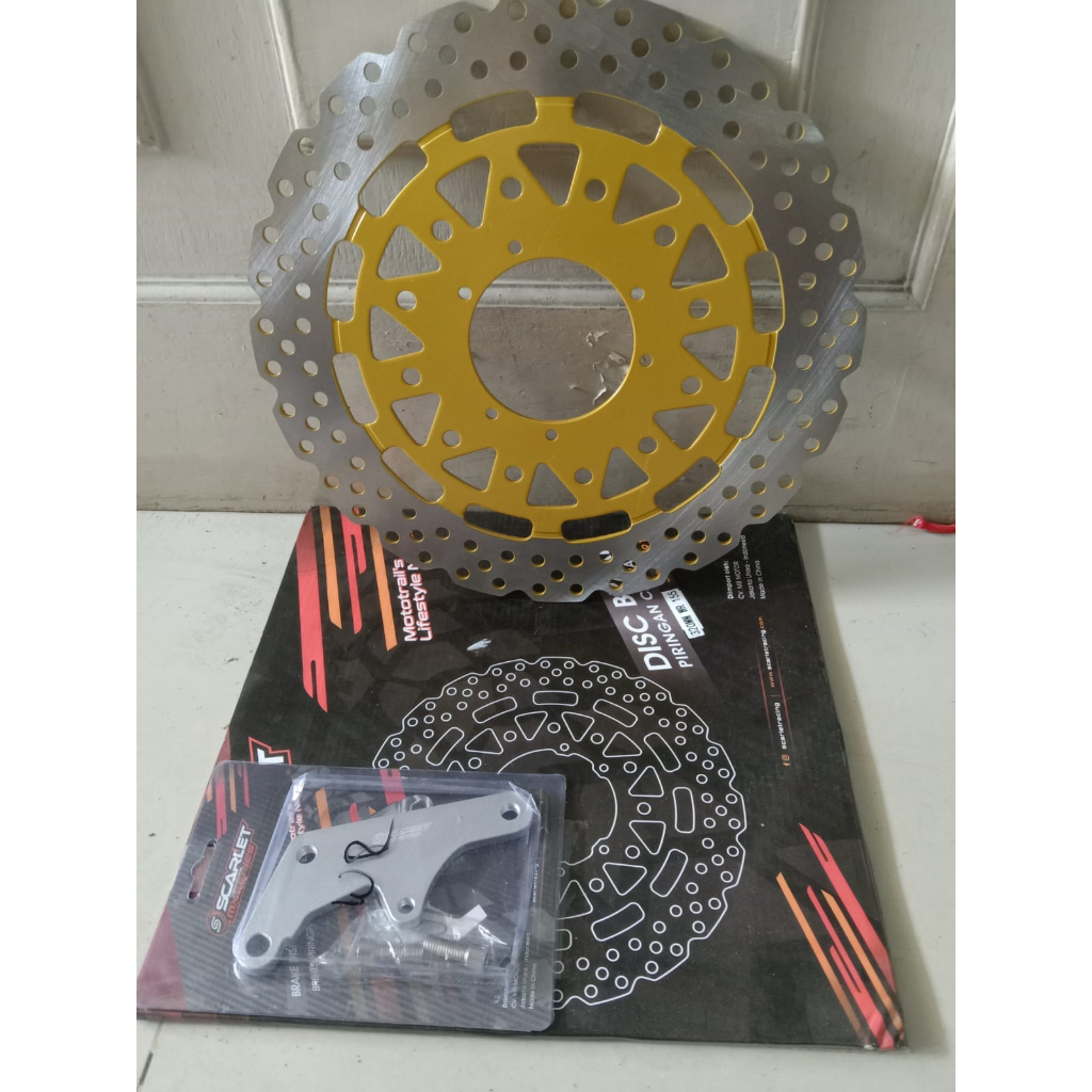 DISCARLET PIRINGAN CAKRAM DEPAN LEBAR SUPERMOTO WR CRF KLX 300 MM 320 MM SCRALET DELKEVIC DCROS BERL