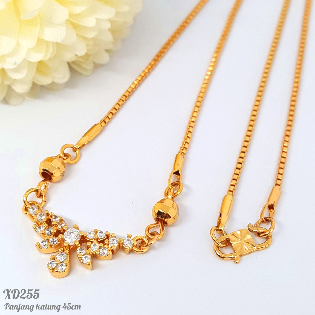 PGX Kalung Wanita Xuping Aksesoris Fashion Perhiasan Lapis Emas XD255